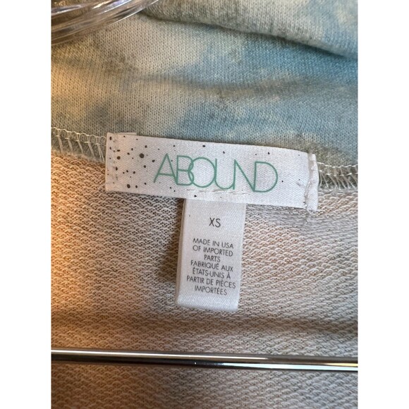 Abound Half Zip Cropped Sweatshirt Womens XS Blue Tie Dye Raglan Sleeve NWT - Picture 4 of 7